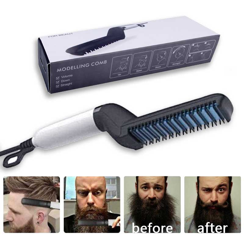 Multifunctional Hair Comb Brush Beard Straightener