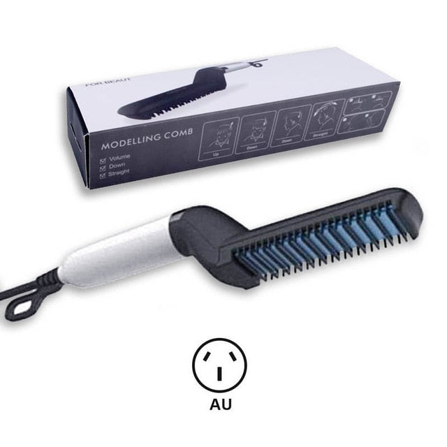 Multifunctional Hair Comb Brush Beard Straightener