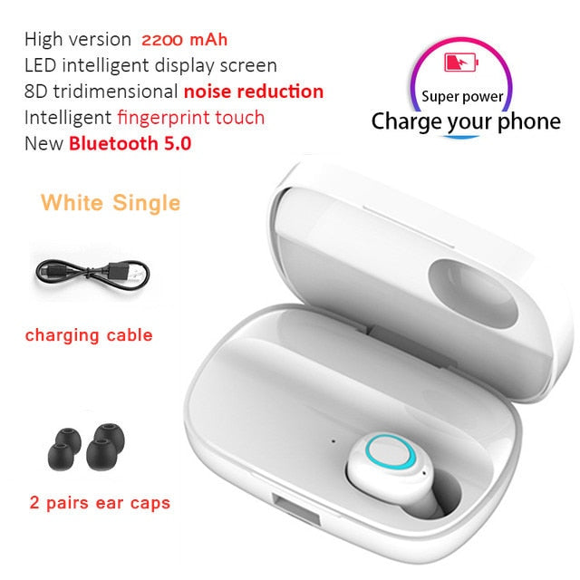 3500mAh LED Bluetooth s Earphones TWS  Sport Headset Noise Cancel