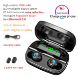 3500mAh LED Bluetooth s Earphones TWS  Sport Headset Noise Cancel