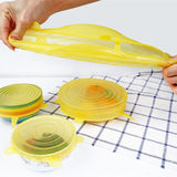 Reusable silicon stretch lids universal lid Silicone food wrap bowl pot lid silicone cover pan cooking Kitchen Stoppers