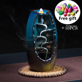 Mountain River Handicraft Incense Holder Ceramic Backflow Waterfall